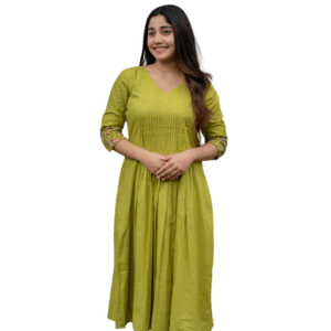 Traditional Charm with a Modern Twist ? Cotton Slub Kurta Set (L)